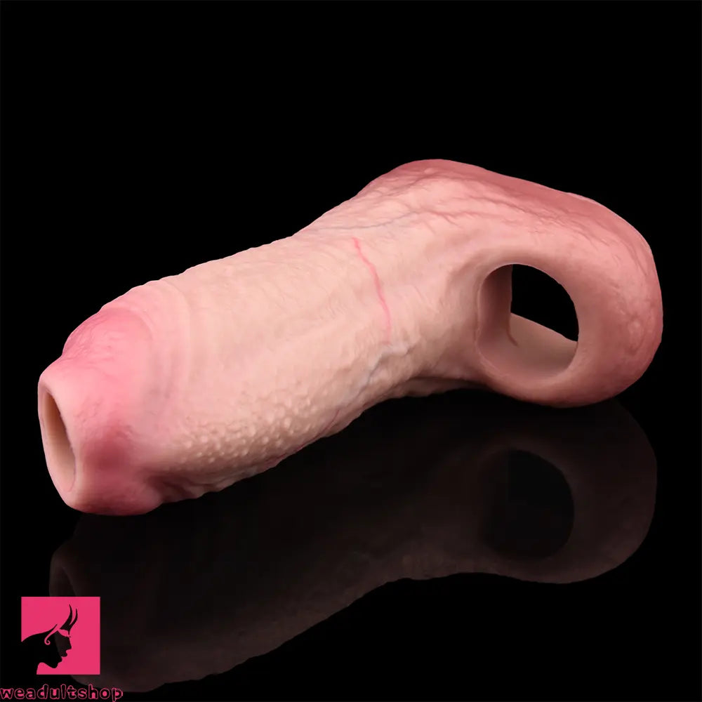 5.23in Strap on Penis Extender Cock Sleeve Dildo For Vagina Stimulating