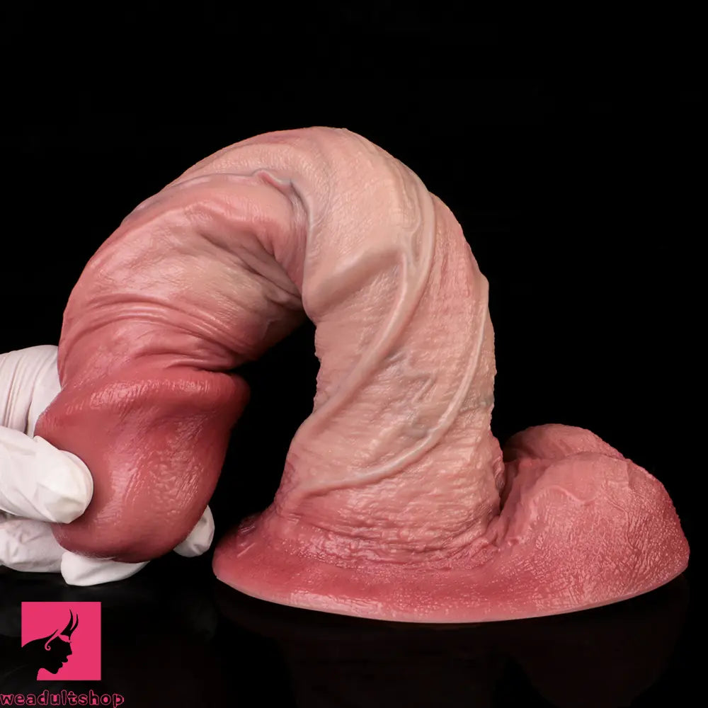 9.33in Double-layer Liquid Silicone Skin-like Realistic Extra Cock Dildo
