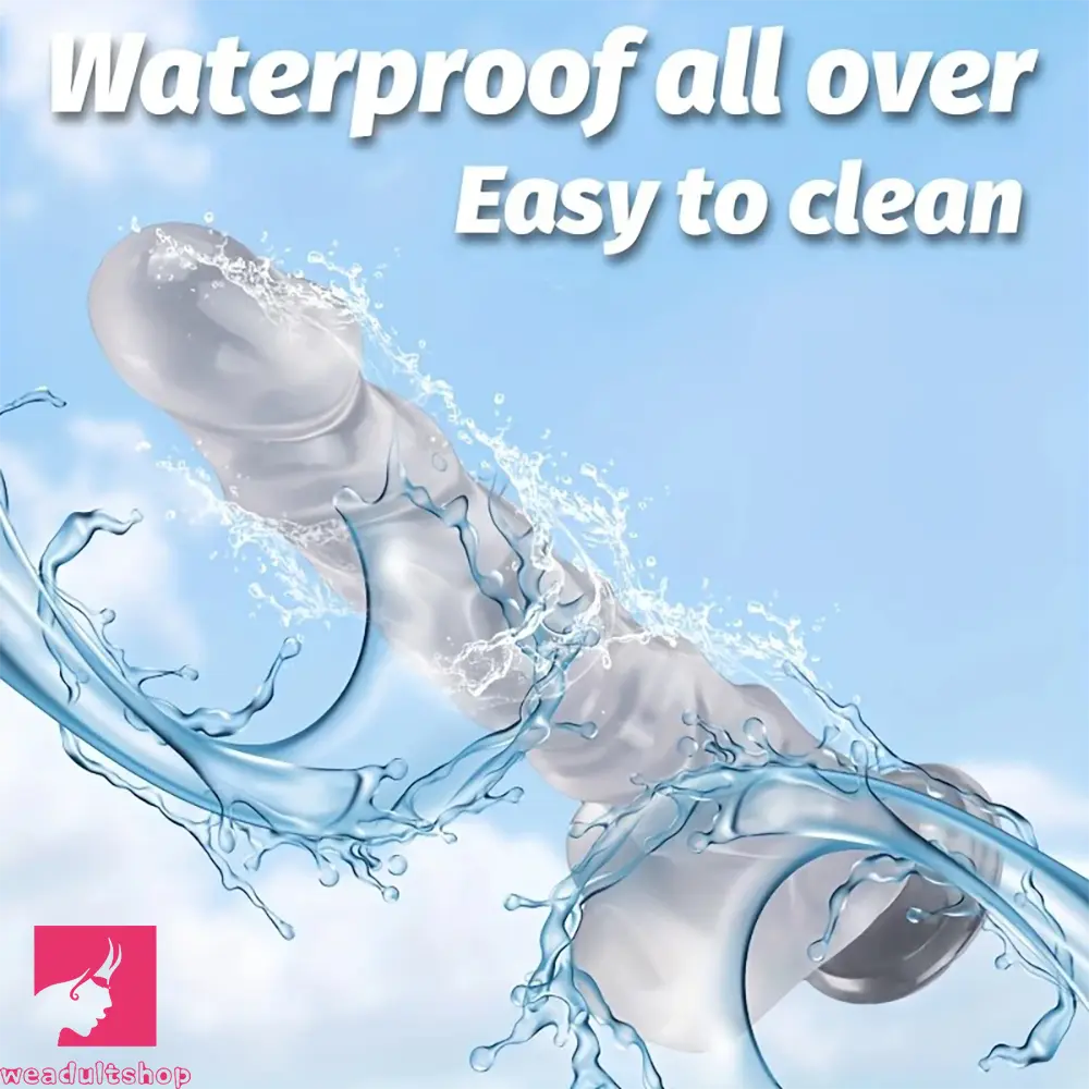 13.18in Realistic Soft Crystal Jelly Penis Trainer Transparent PVC Long Dildo