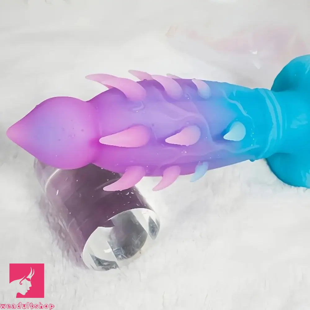 7.48in Alien Monster Liquid Silicone G-Point Anal Spiked Dildo With Barbs