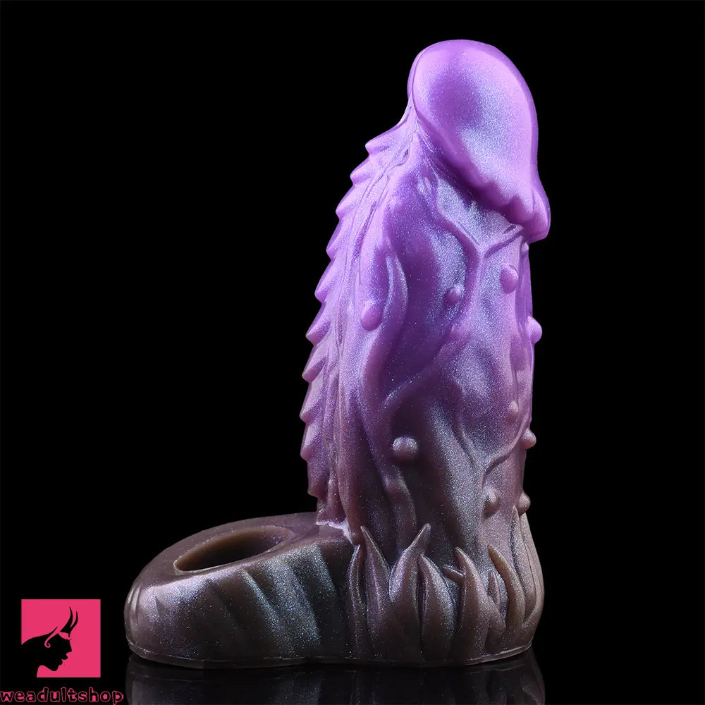 6.18in Dragon Fantasy Hollow Spiked Soft Dildo Sleeve For Cock Enlargement