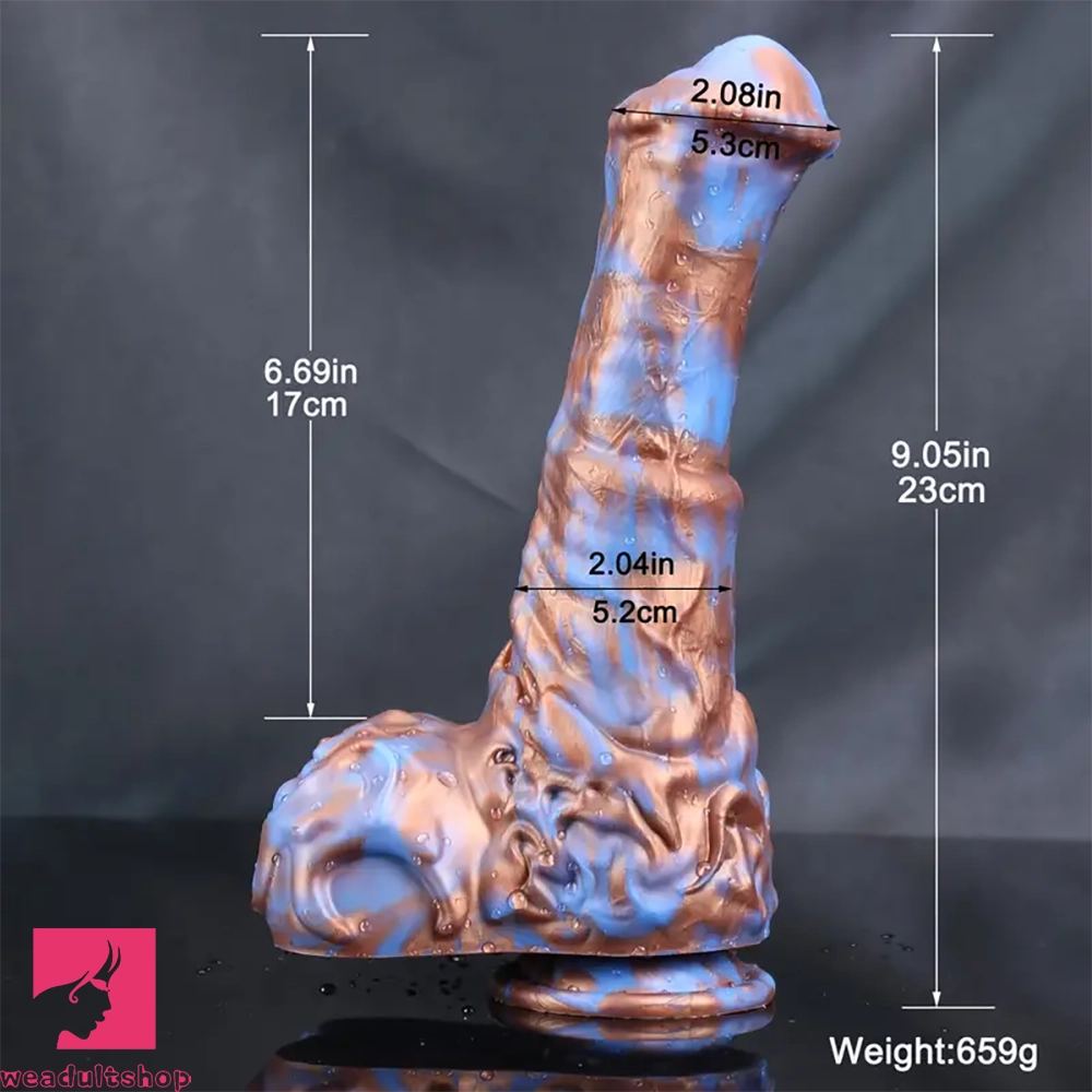 9.05in Soft Silicone Big Dildo Horse Penis Adult Sex Toy Penis Stimulate