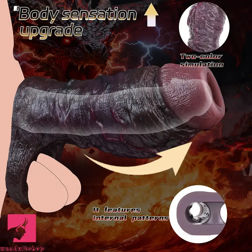 4.13in 4.96in 5.91in 6.53in Real Flexible Realistic Cock Soft Dildo Sleeve
