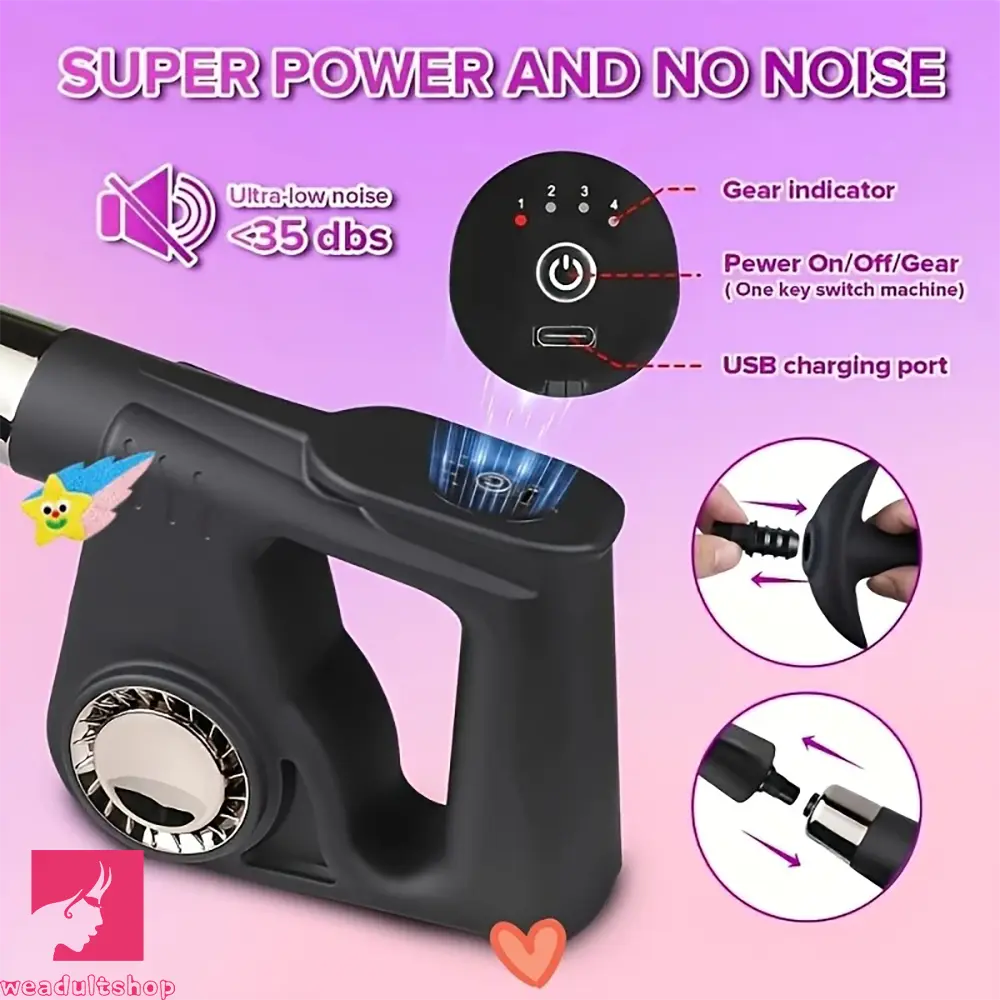 14.57in Handheld Dildo Fuck Machine Gun Vibrator For Women Men Couples