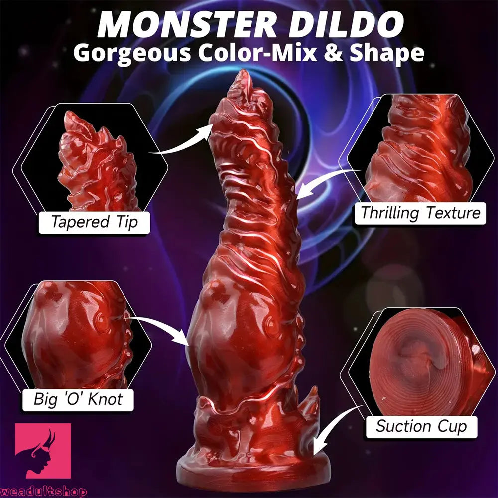 7.09in 9.06in O-ring Flexible Touch Simulation Monster Silicone Soft Dildo