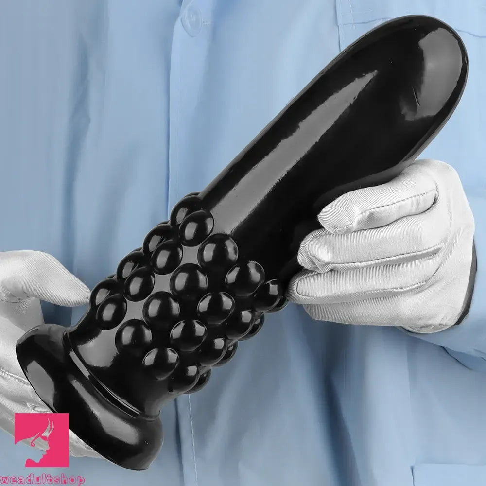 9.84in PVC Spiked Anal Plug Big Black Bold Design Dildo Couples Love Toy