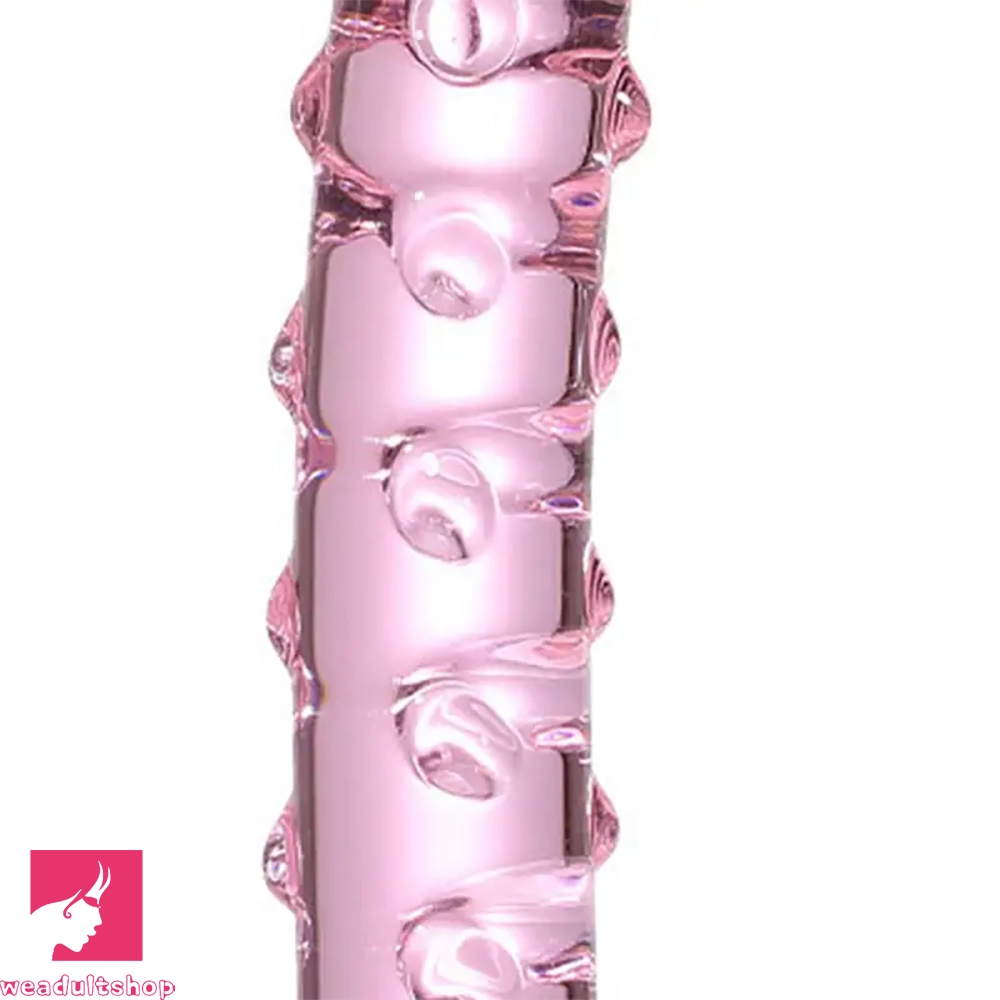 6.61in Clear Glass Adult Sex G-spot Spiked Dildo G Spot Stimulation Toy