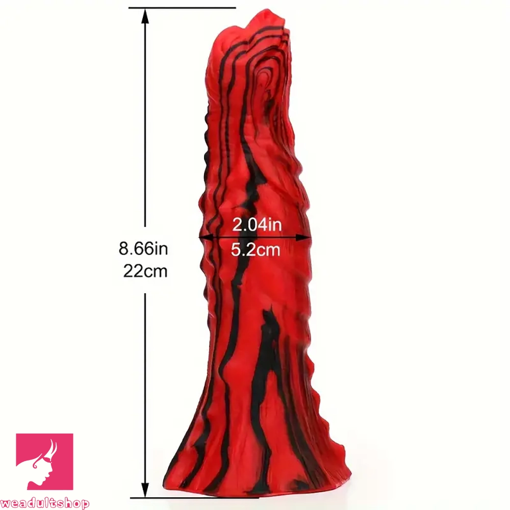 8.66in Thick Silicone Anal Plug Fantasy Dildo With Suction Cup Clit Toy