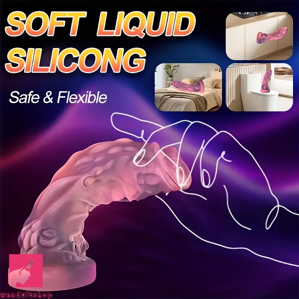 7.48in G-Spot Vibrator Dildo Soft Liquid Silicone Dildo For Adult Sex Toy