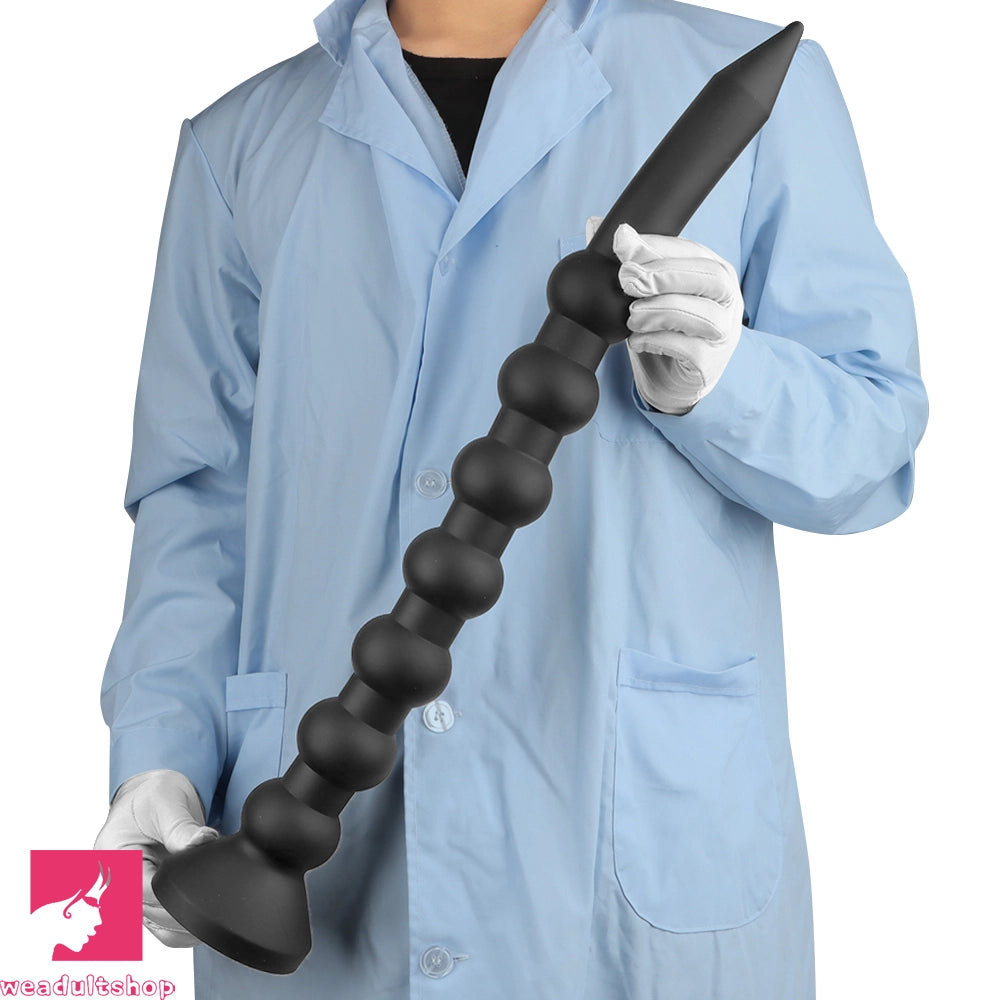 23.62in Soft Seven Beads Expansion Long Deep Huge Anal Plug Cock Dildo