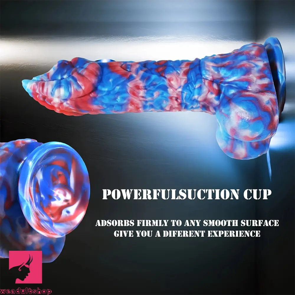 9.05in Monster Silicone Non-Realistic Fantasy Penis Dildo Female Clit Sex Toy