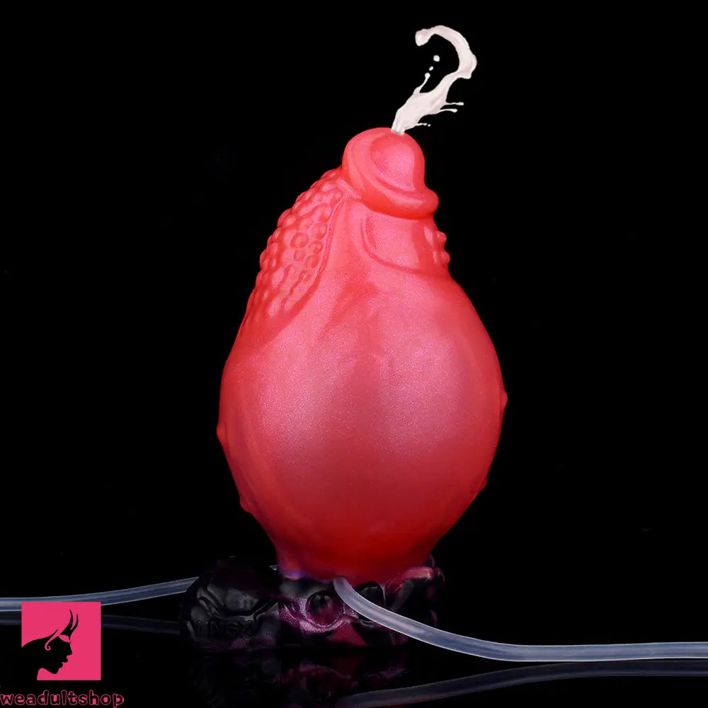 5.12in Fantasy Spiked Silicone Soft Inflatable Spraying Water Dildo For Sex