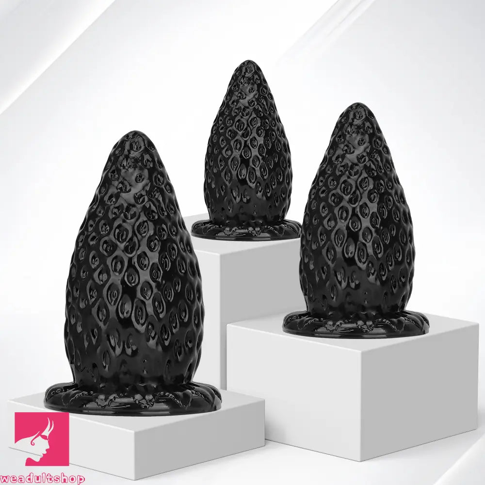 5.9in 8.07in 9.84in Super Thick Strawberry Penis Anal Plug PVC Dildo