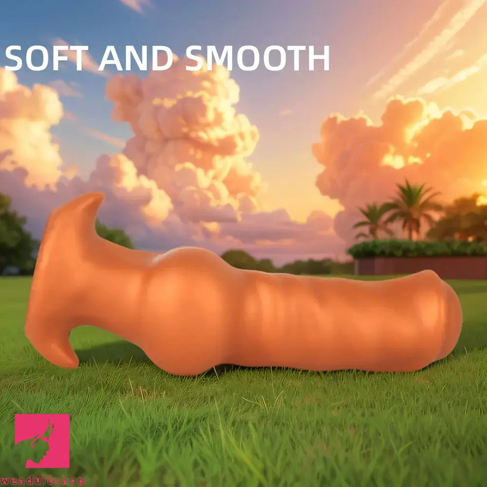 3.94in 7.48in 8.66in Soft & Flexible Silicone Anal Dildo Secure Knot Cock Toy