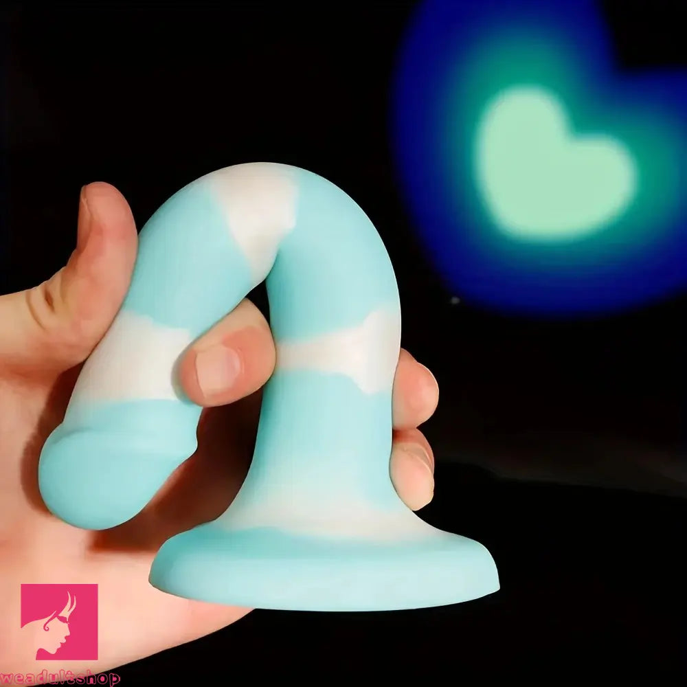 8.66in Three Styles Silicone Glow In Dark Jelly Dildo Sex Toy For Adults