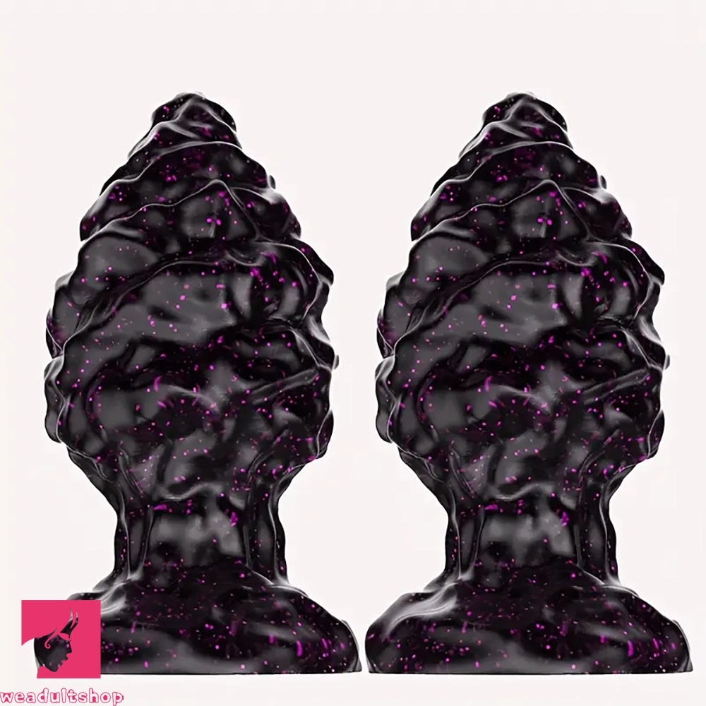 2.95in 4.33in Special-Shaped Silicone Anal Plug Thread Point Mini Dildo