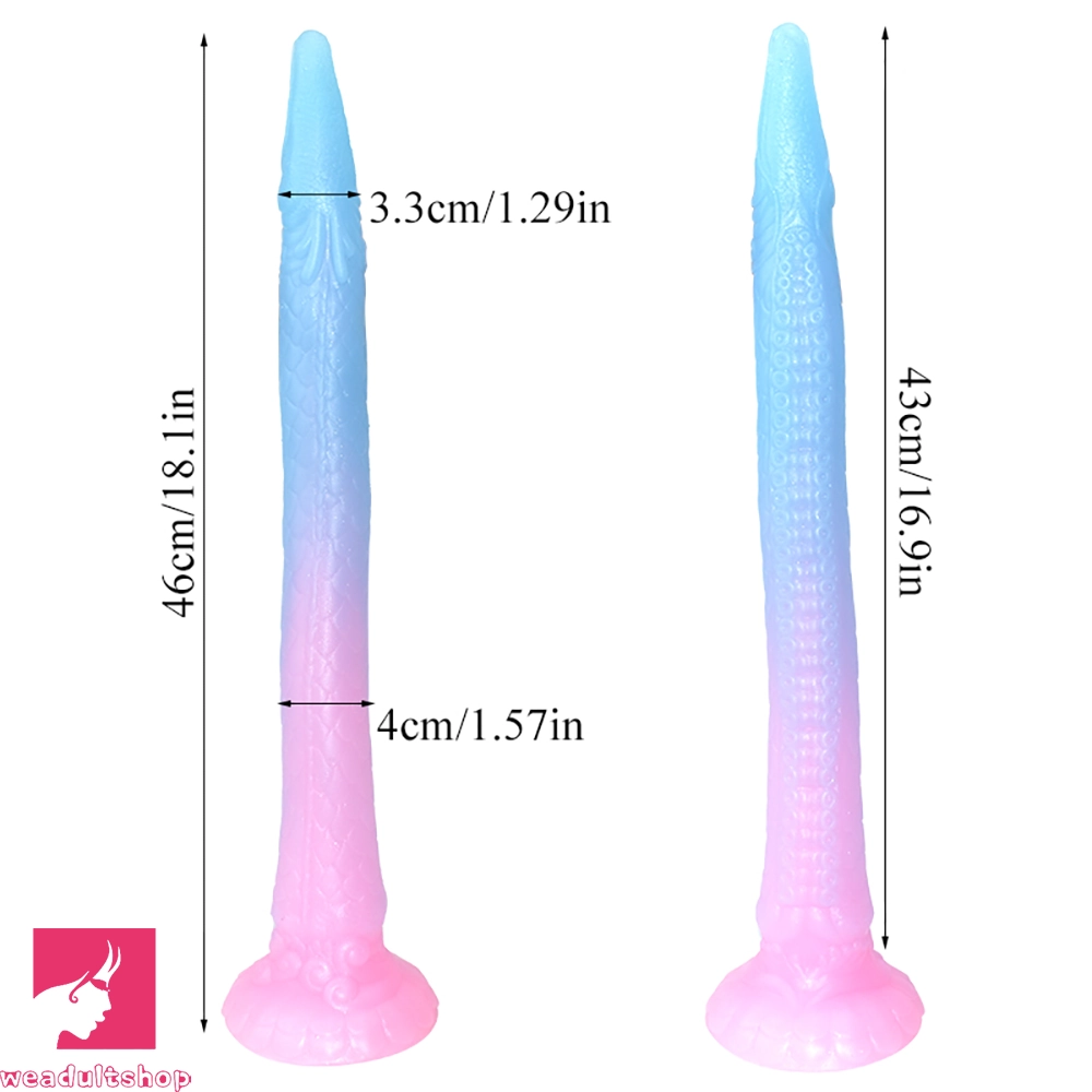 18.1in Luminous Soft Dragon Big Animal Tentacle Dildo For Female Prostate