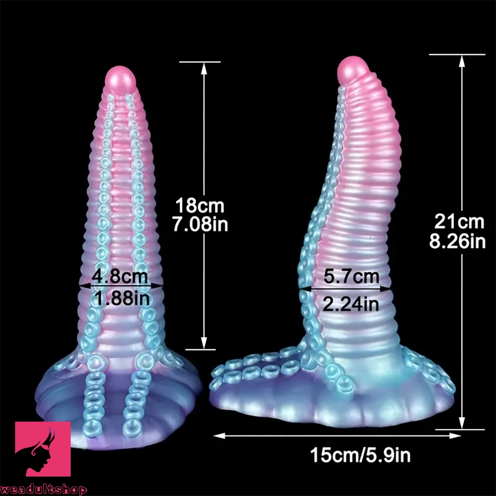 8.26in Silicone Thick Tentacle Dildo Monster Big Dilation Soft Anal Plug