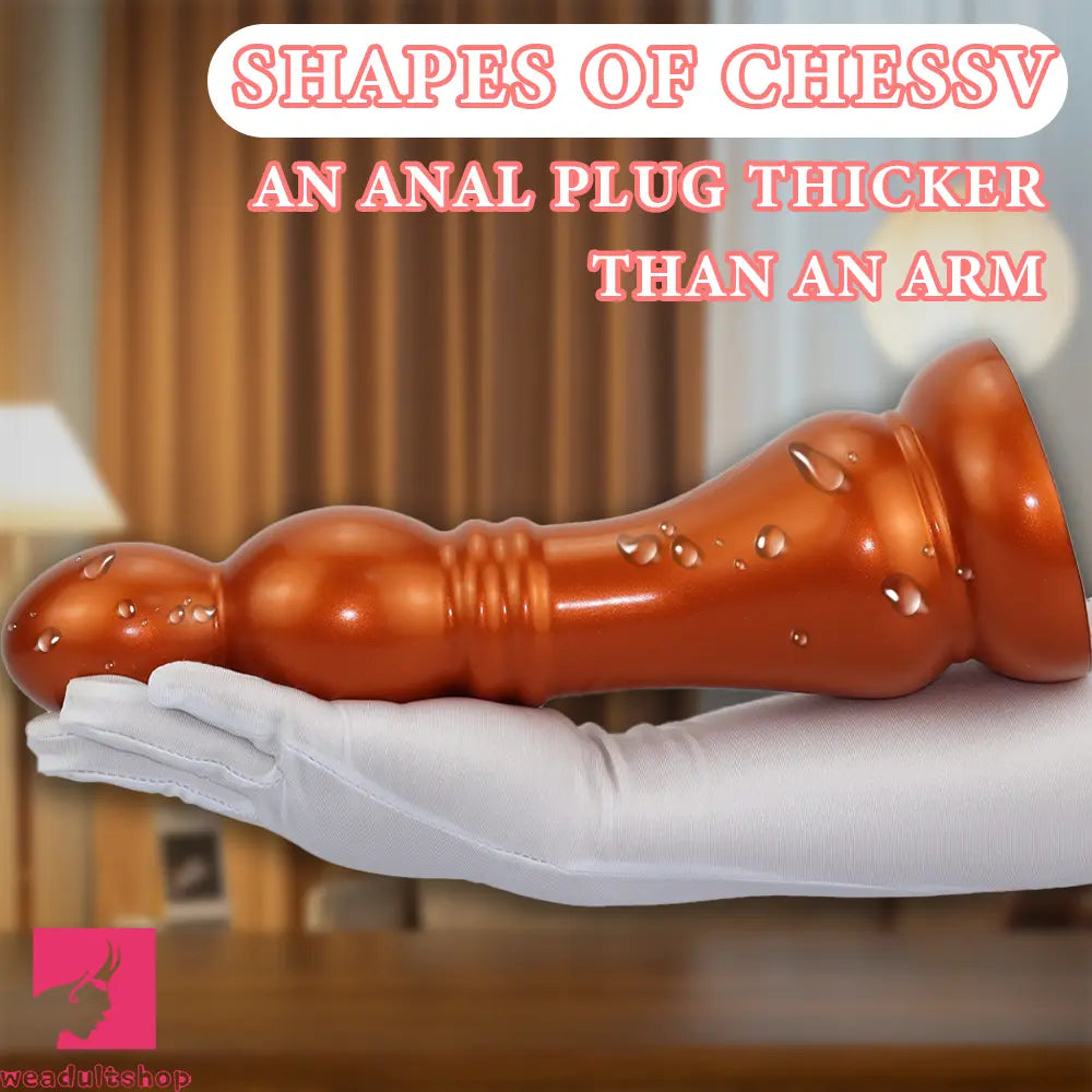 7.04in 9.84in 12.79in Chess Shape Thick Anal Plug Dildo Clitoral Love Toy