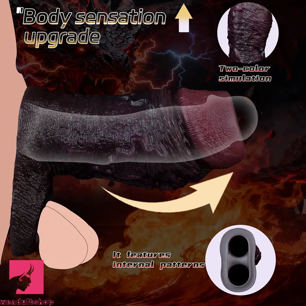 4.09in 4.64in 5.51in Lifelike Cock Soft Silicone Flexible Real Dildo Sleeve