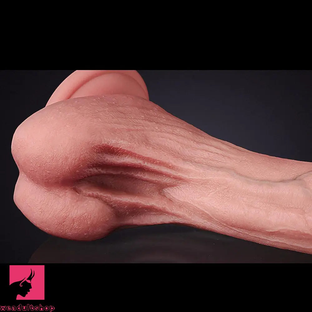 8.07in Realistic Silicone Penis Simulator Soft Fleshy Texture Anal Dildo