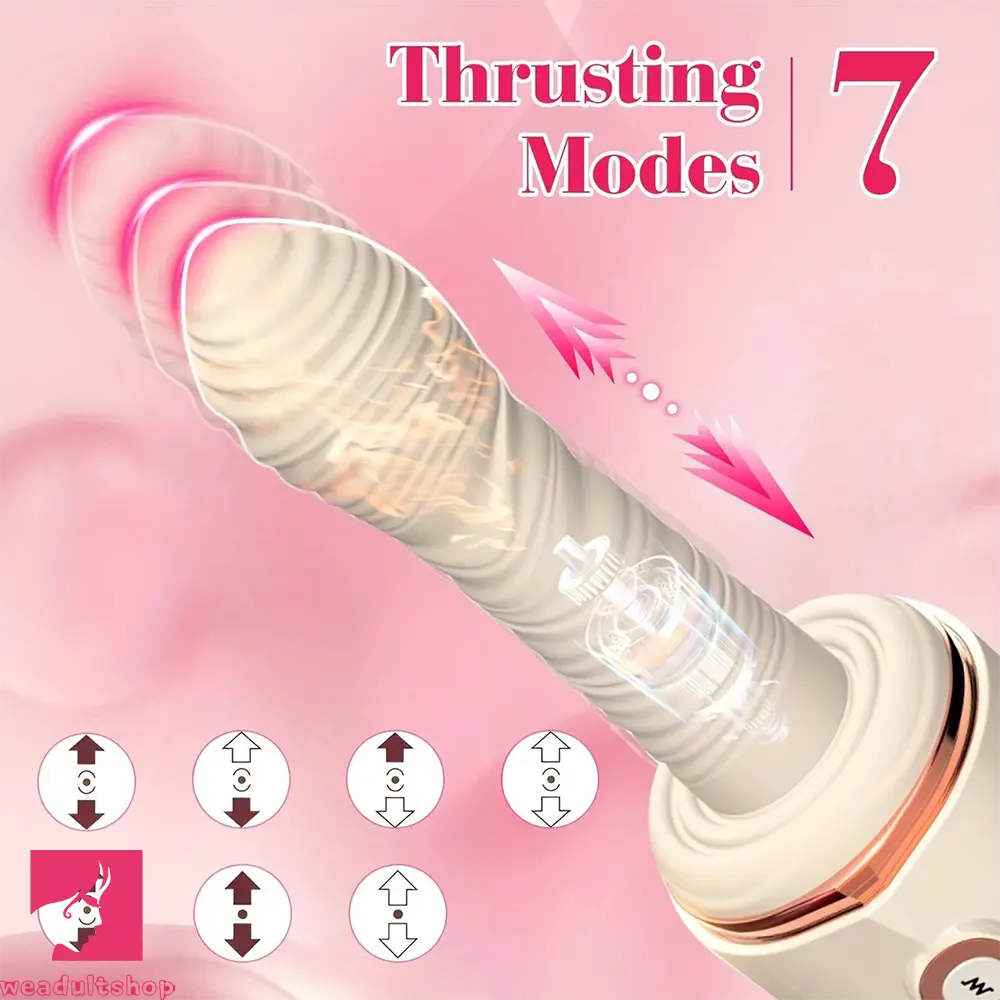 9.92in Sex Machine Thrusting Heating Auto Dildo Rotatable Switch 7 Vibrating