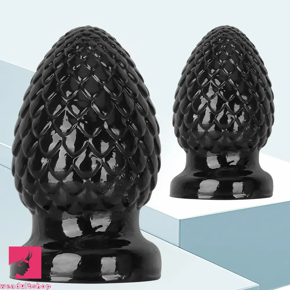 3.93in 5.9in Newbie Clit Female Masturbator PVC Black Butt Plug Dildo