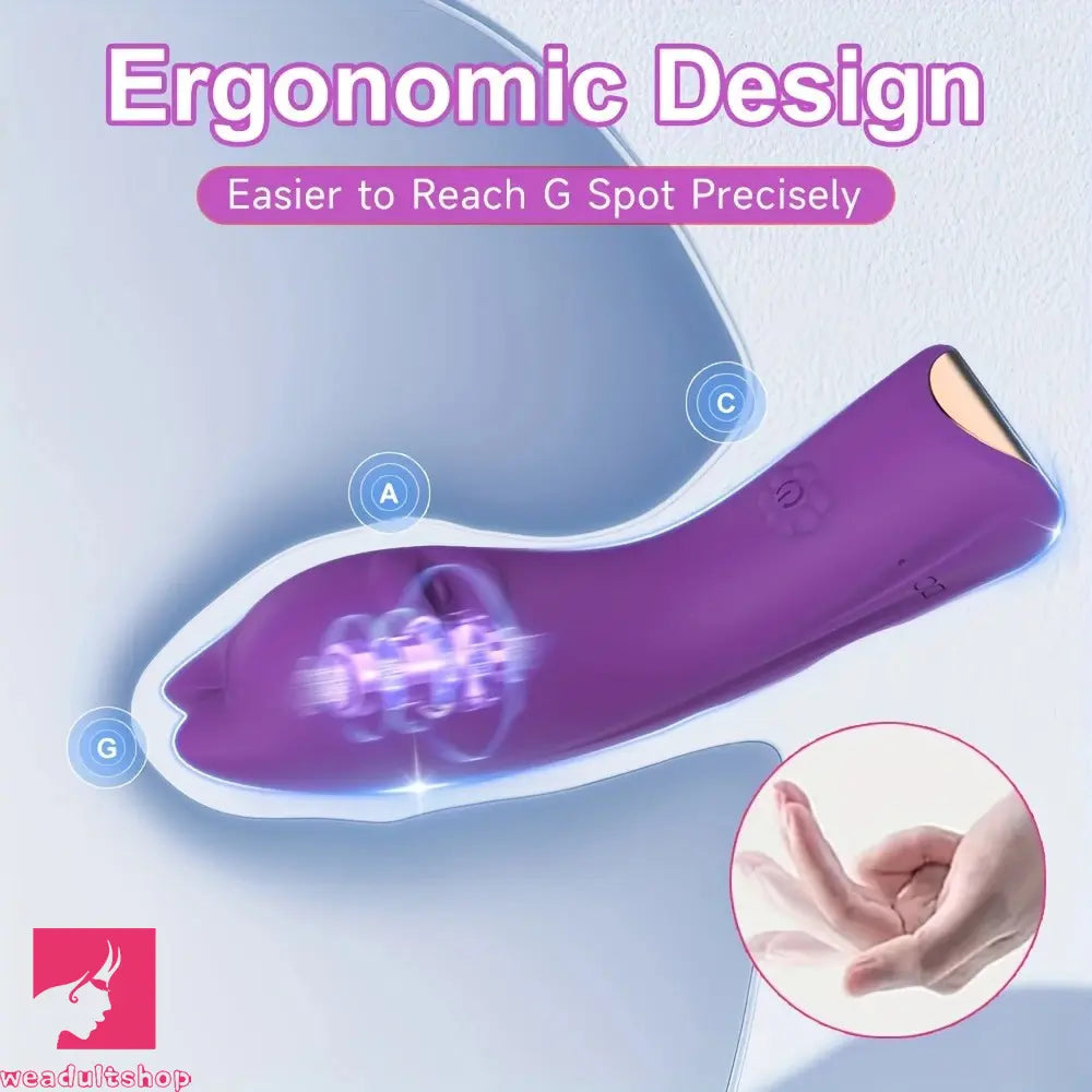 4.45in 10-Mode Vibrating Finger Dildo Portable Discreet Sex Toy For Clit