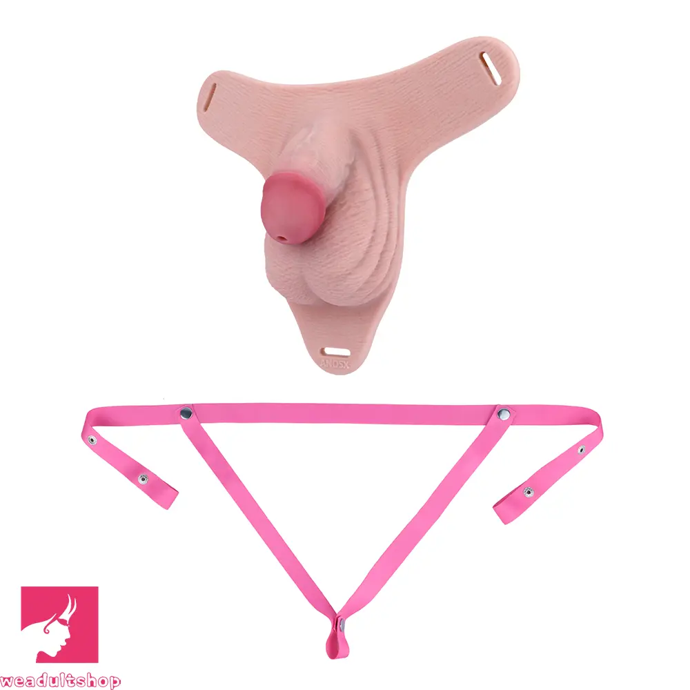 3.93in Real Hollow Chastity Cage Dildo Adult Sex Toy For Women Couples