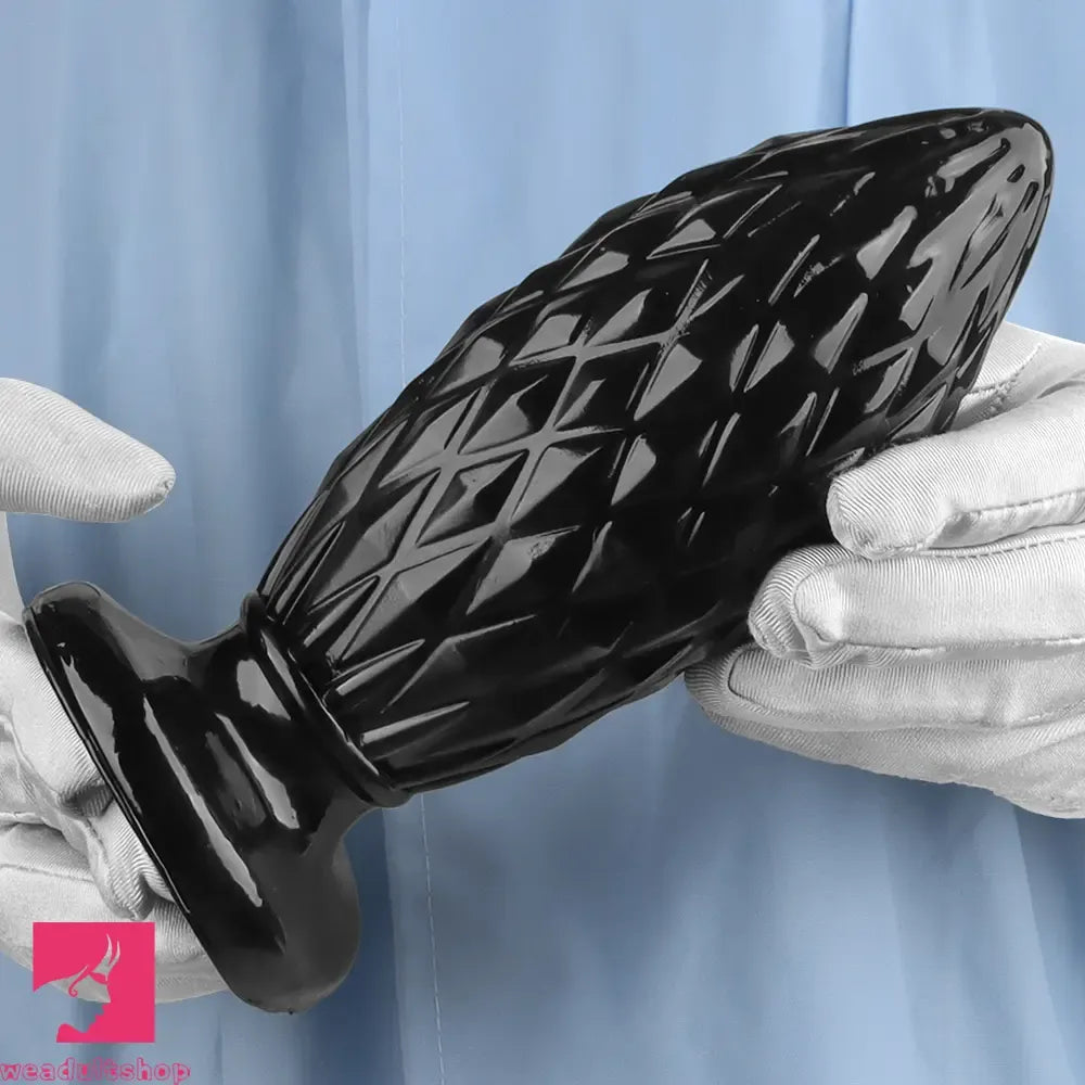 7.48in Black PVC Butt Plug Dildo For Men And Women Sexual Intimate Sex