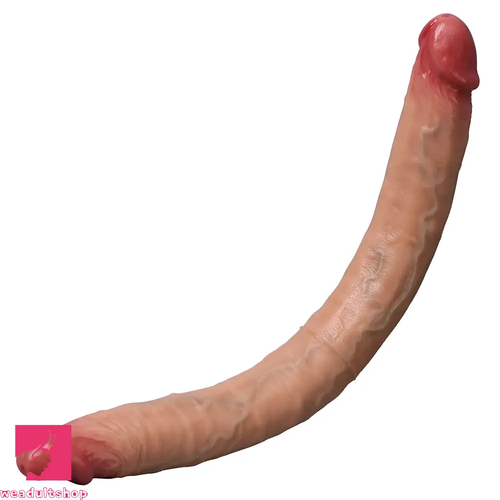 18.3in Dual Sided Dildo Soft Big Silicone Cock For Masturbation Aid