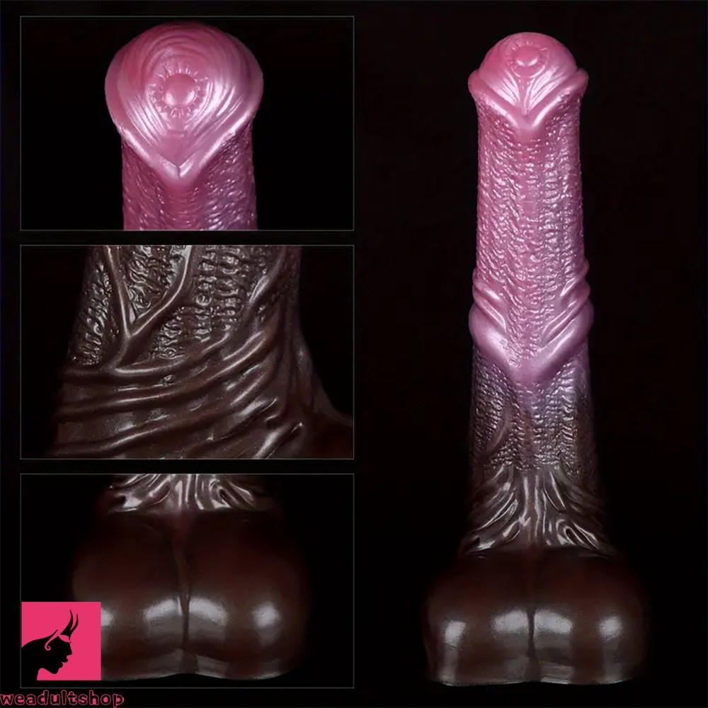 10.04in Liquid Silicone Mixed Color Horse Cock Animal Dildo Adult Dilation