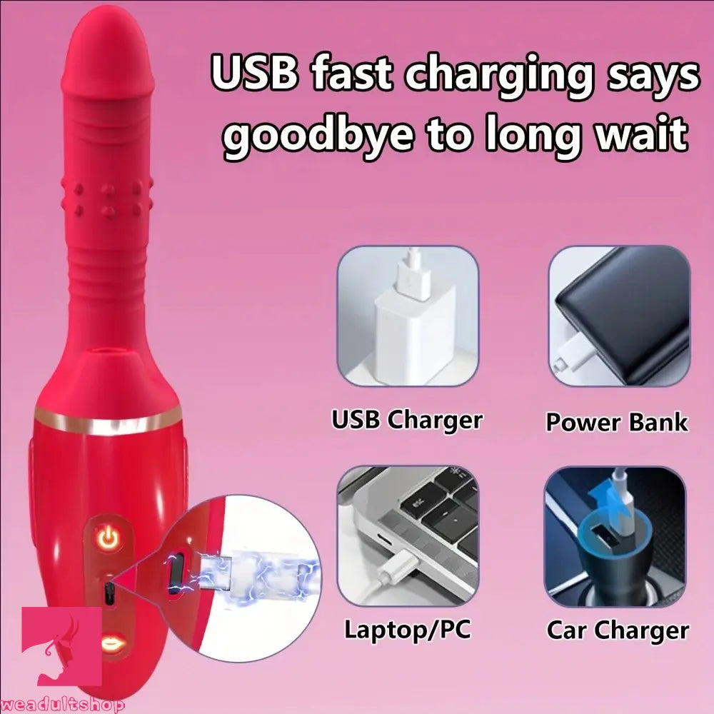 10.2in Sex Machine Thrusting Dildo Vibrator 10 Modes Fuck Toy For G Spot