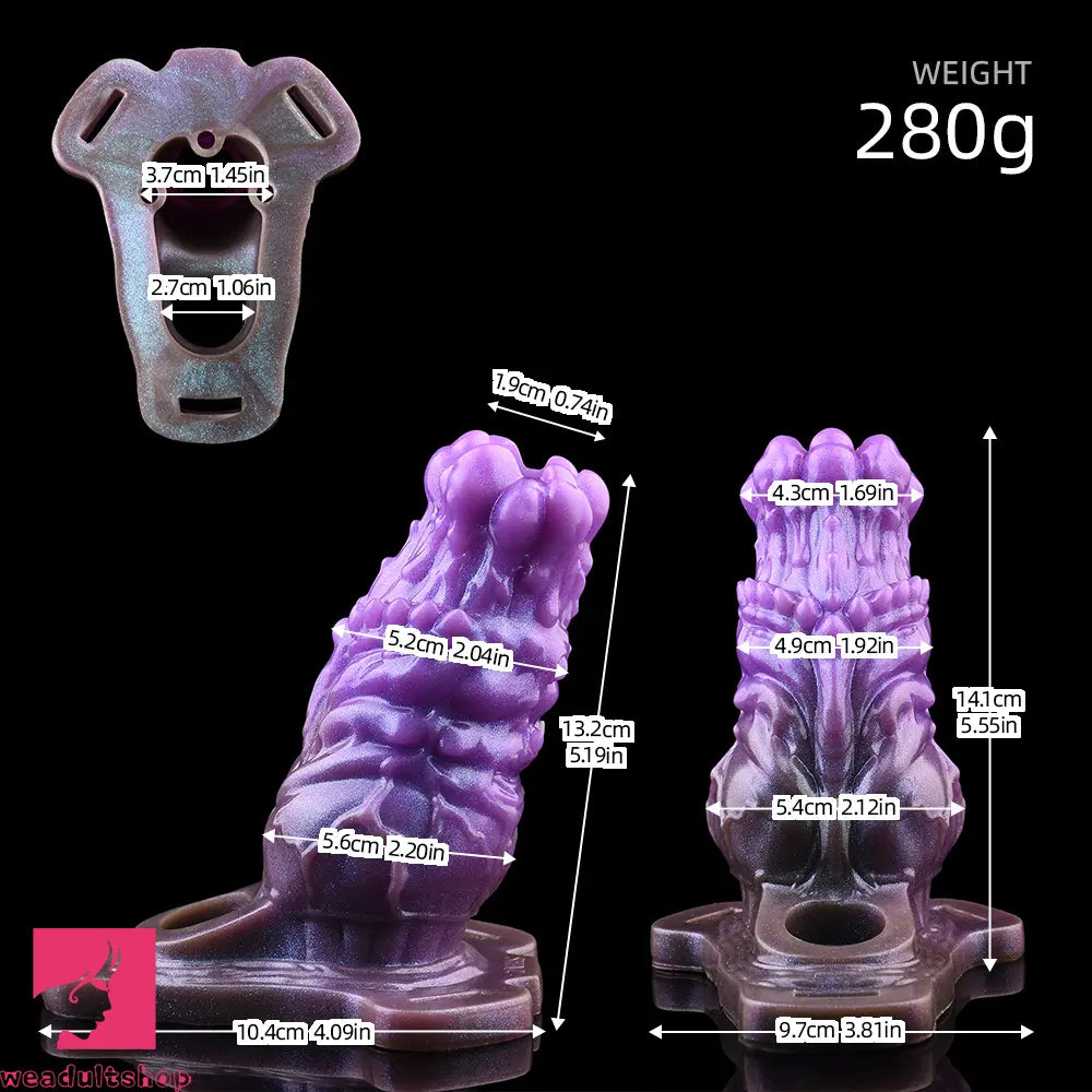 5.55in Dragon Silicone Floppy Beast Creature Fantasy Hollow Dildo Sleeve