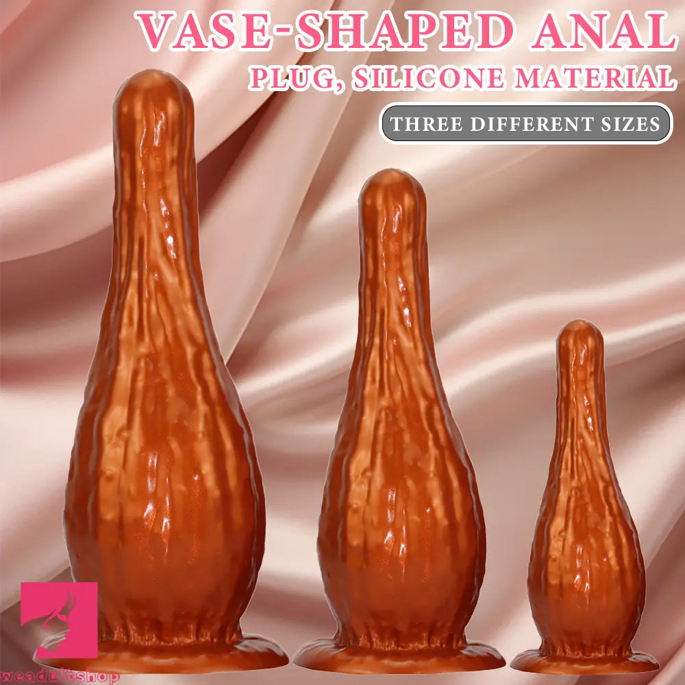 5.31in 7.08in 9.05in Fantasy Silicone Dildo Vase Shape With Suction Cup