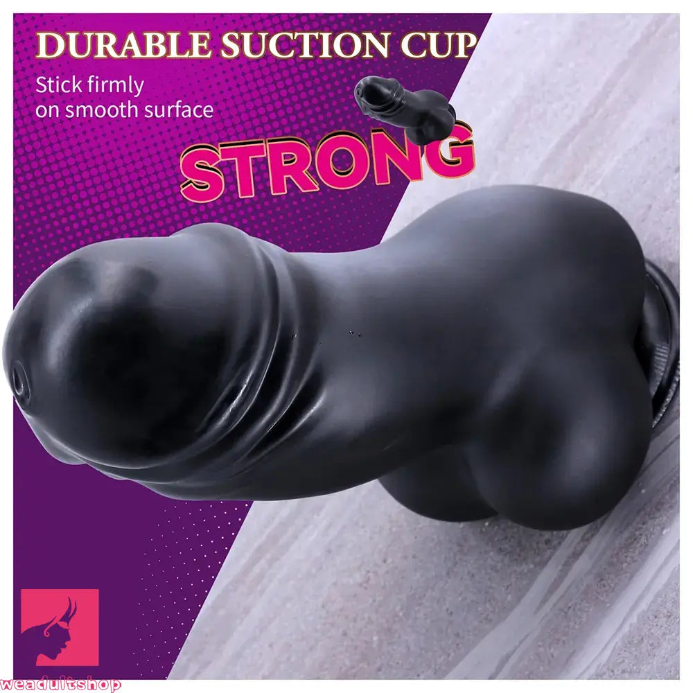 12.2in Super Thick Huge Black Rooster Penis Dildo With Suction Cup Toy