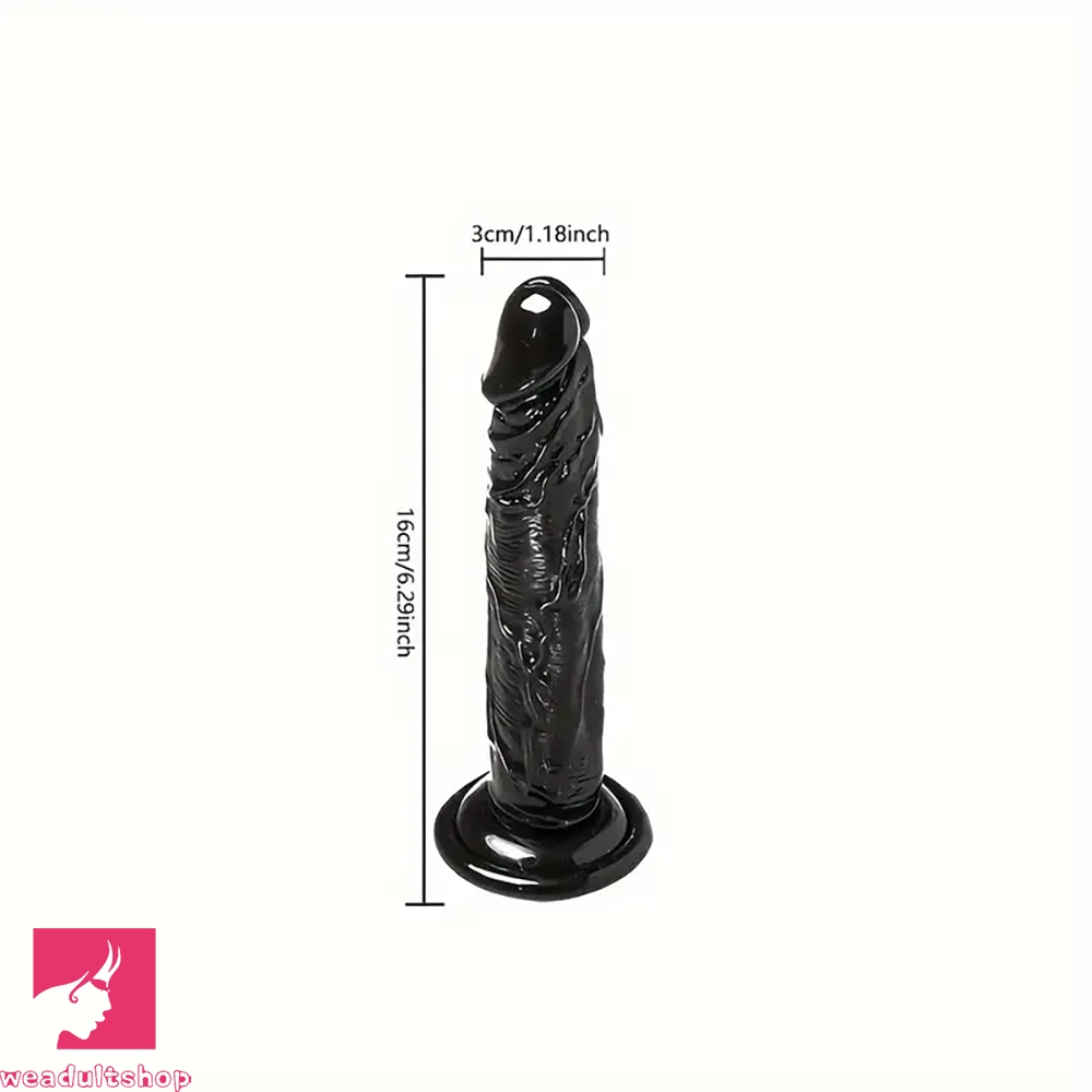 6.29in 9.84in Realistic Dildo PVC Sex Toy For G Spot Suction Cup Dildo