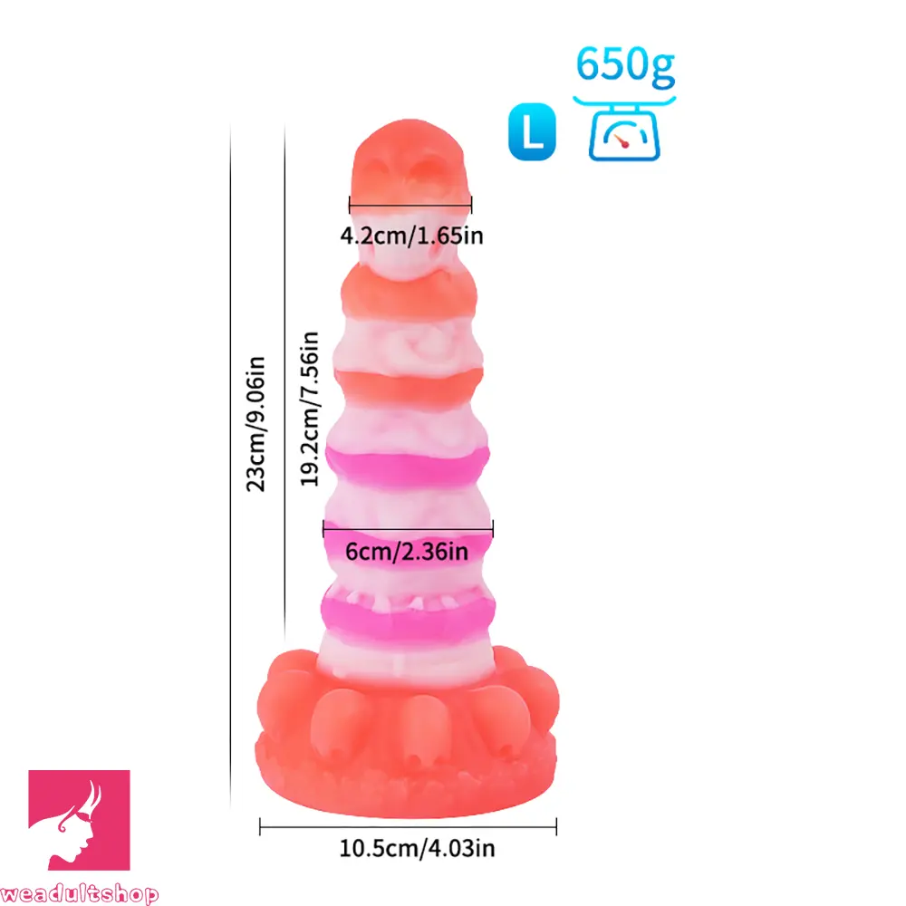 7.09in 9.06in Liquid Silicone Strange Backyard Soft Fantasy Anal Dildo