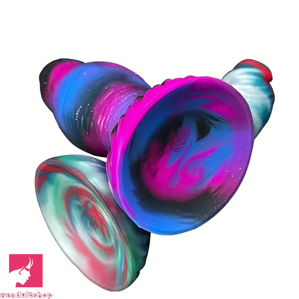 8.07in Egg-free Fat Silicone Monster Soft Cock Dildo Suction Cup Base