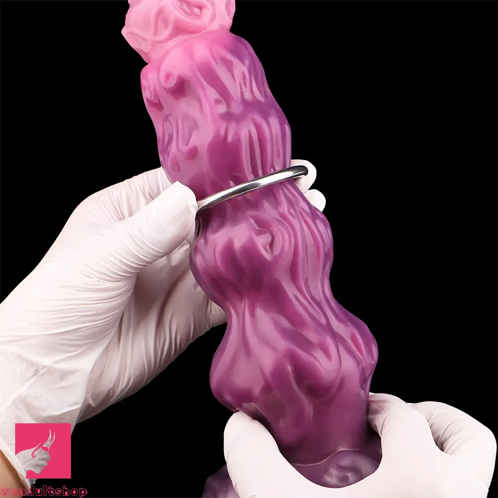 9.68in Inflatable Silicone Soft Big Fantasy Odd Dildo Penis Sex Simulator