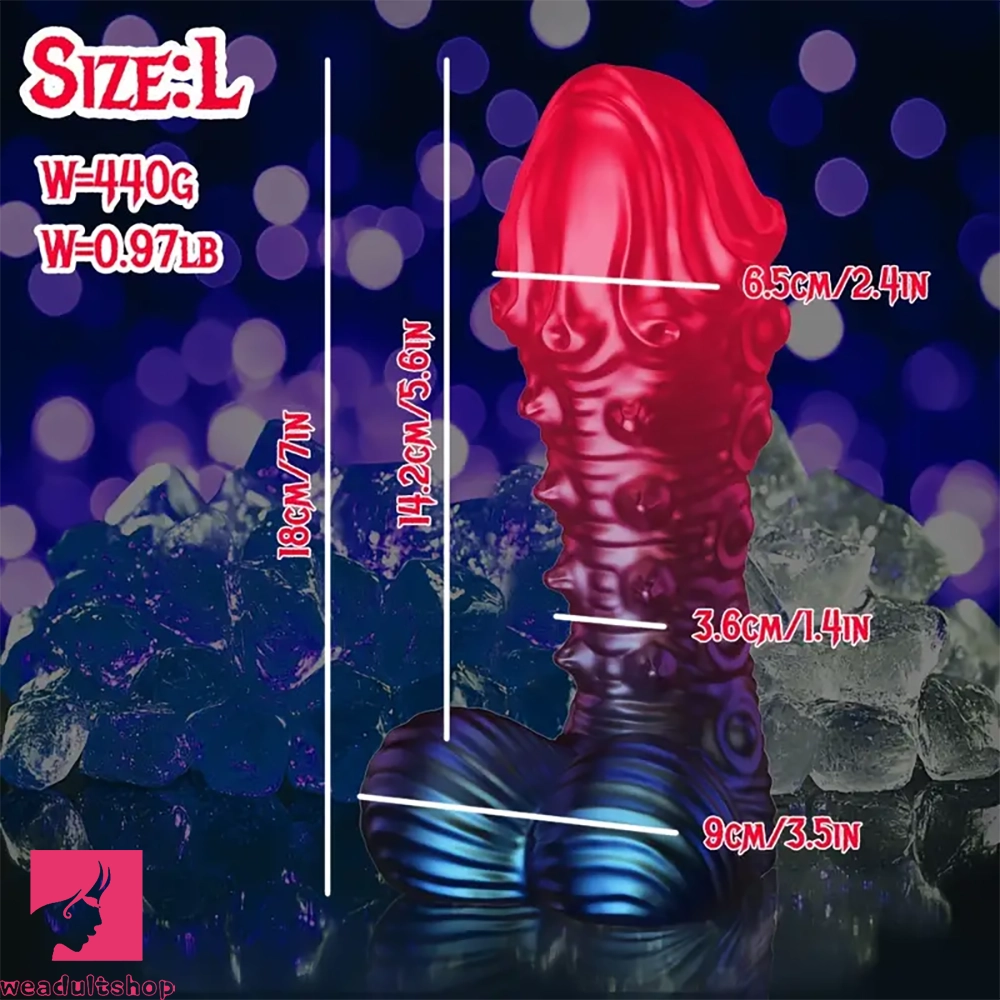 5.7in 7in Monster Fantasy Dildo Tentacle Spiked Cock Silicone Cock Toy