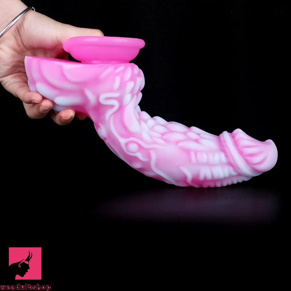 8.66in Dragon Monster Liquid Silicone Soft Big Dildo For Cock Pleasure