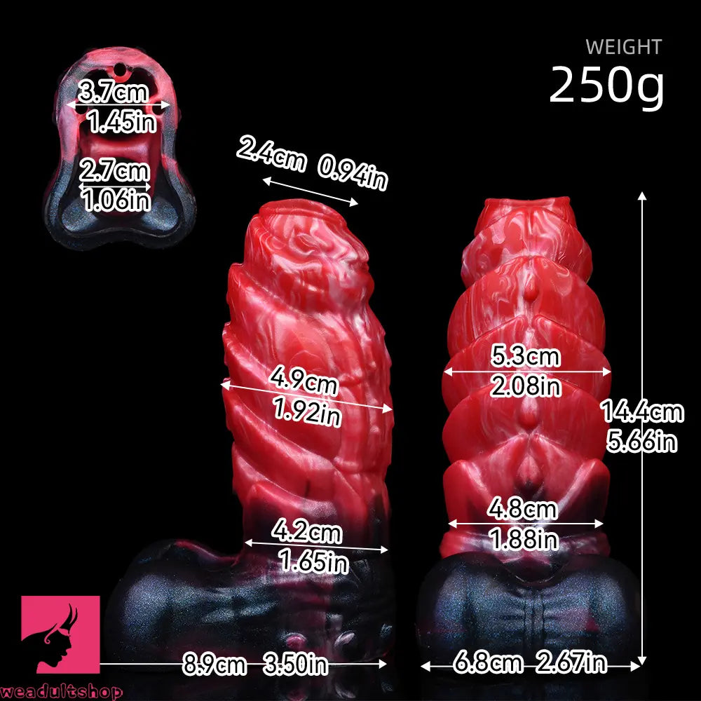 5.66in Fantasy Hollow Dildo Built-in keel Vibration Remote Penis Sleeve