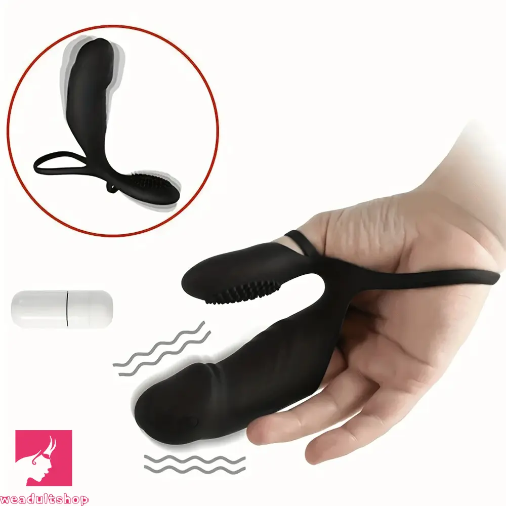 3.35in Finger Dildo Sleeve Vibrator Rechargeable G-Spot Massager Cock Toy