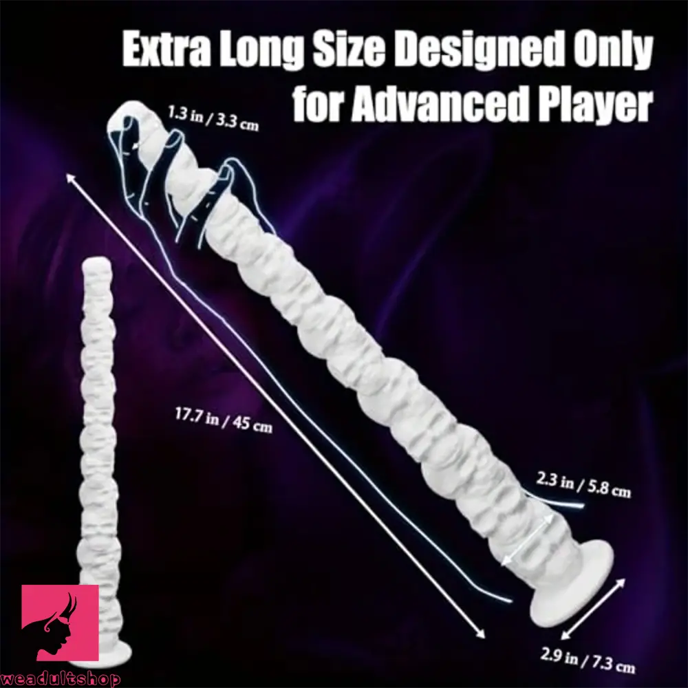 17.7in White Monster Skull Silicone Huge Fantasy Dildo For Deep Exploration