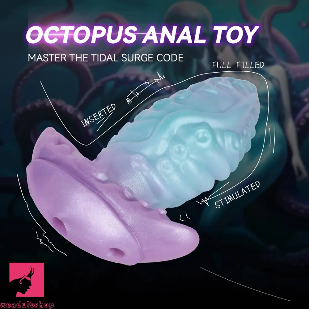 5.55in 7.28in 9.05in Animal Octopus Tentacle Cock Wearable Strap on Dildo