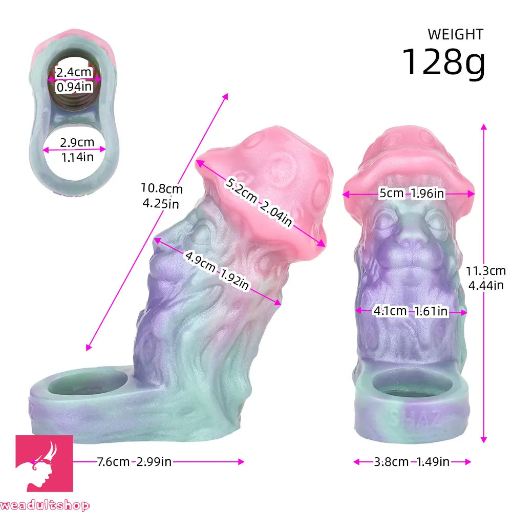 4.44in Spore Bloom SHAZ-3016 Fantasy Hollow Dildo Cock Sleeve Extension