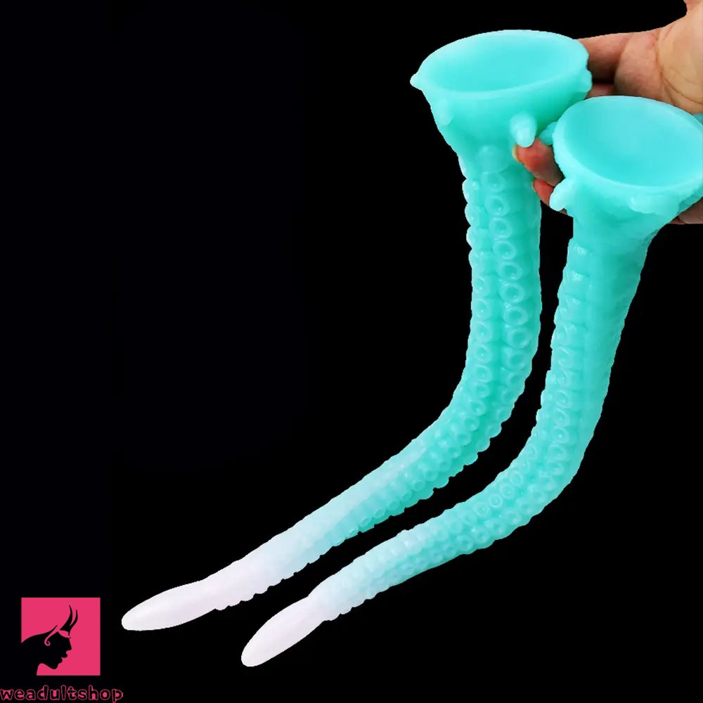 15.1in 17.3in Luminous Silicone Soft Long Big Tentacle Octopus Penis Dildo