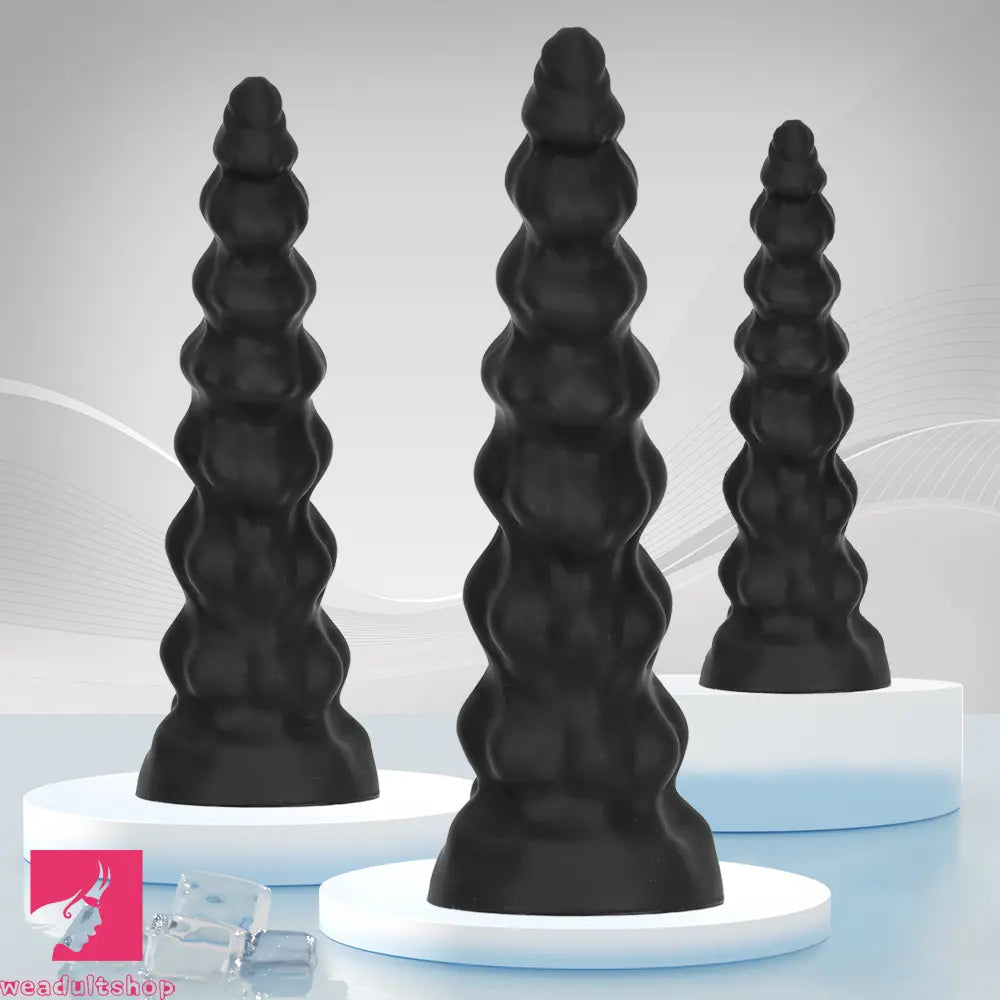 7.28in 9.44in 11.61in Black Big Fantasy Odd Silicone Soft Dildo For Sex Toy