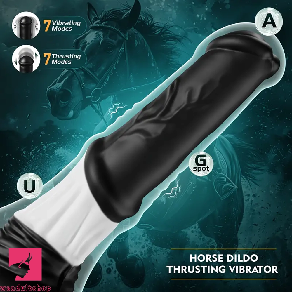 11.8in Silicone Vibrating Thrusting Horse Cock Soft Big Dildo Penis G Spot